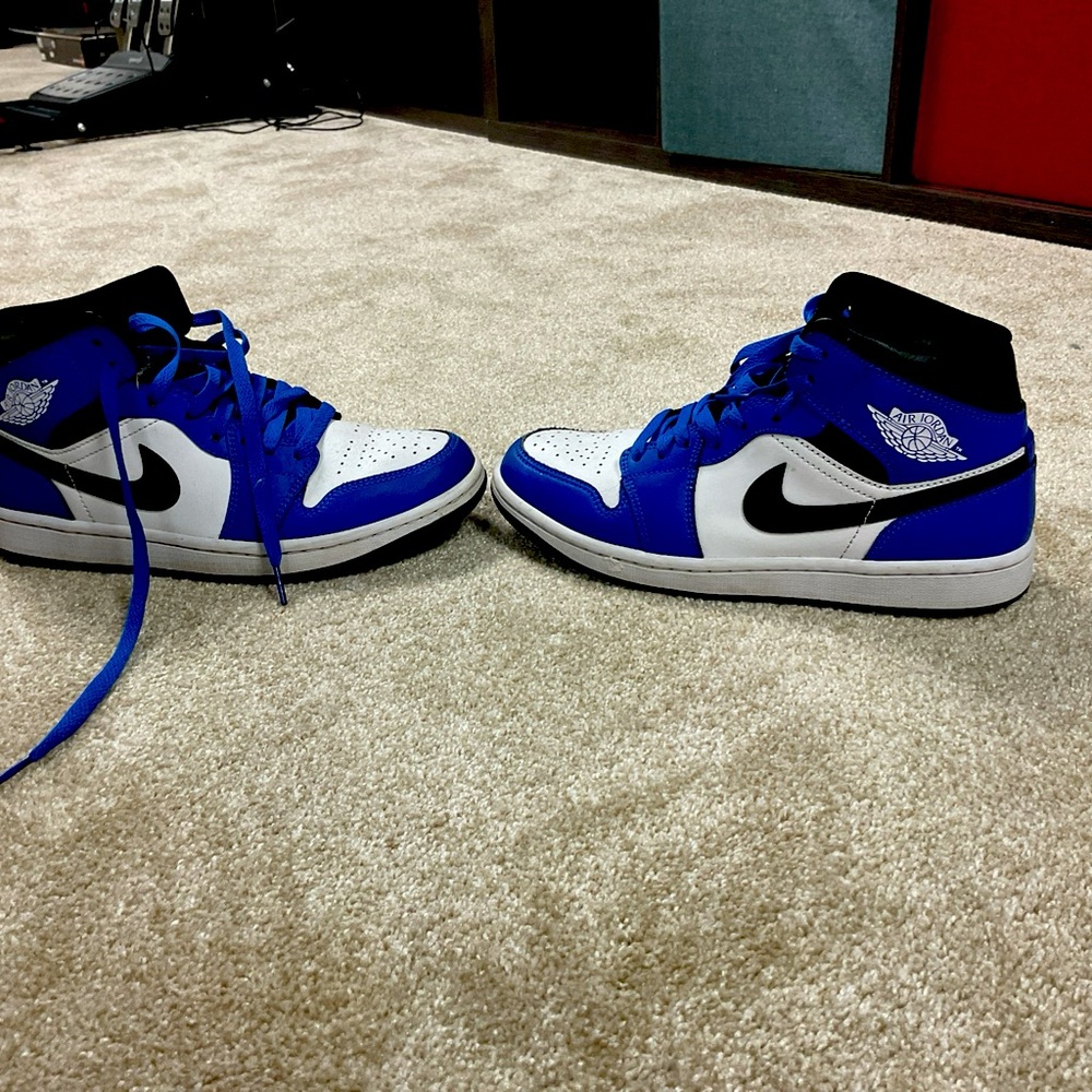 Nike Royal Blue and White High-Tops